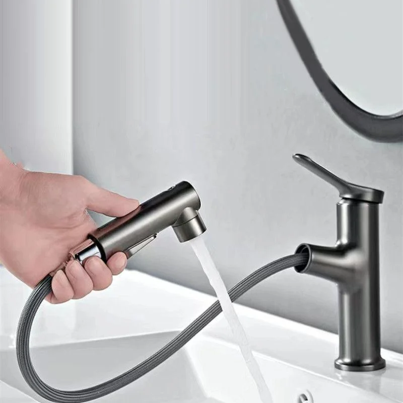 Vessel Sink Tap Contemporary Pull-out Tap with Swivel Spout -Bathlova