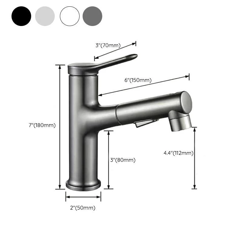 Vessel Sink Tap Contemporary Pull-out Tap with Swivel Spout -Bathlova