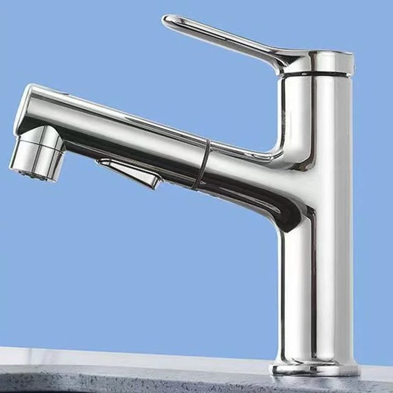 Vessel Sink Tap Contemporary Pull-out Tap with Swivel Spout -Bathlova