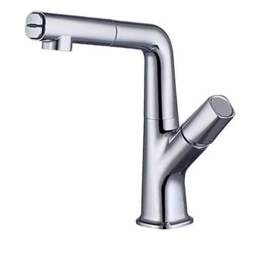 Vessel Sink Tap Contemporary Single Handle Tap with Swivel Spout -Bathlova