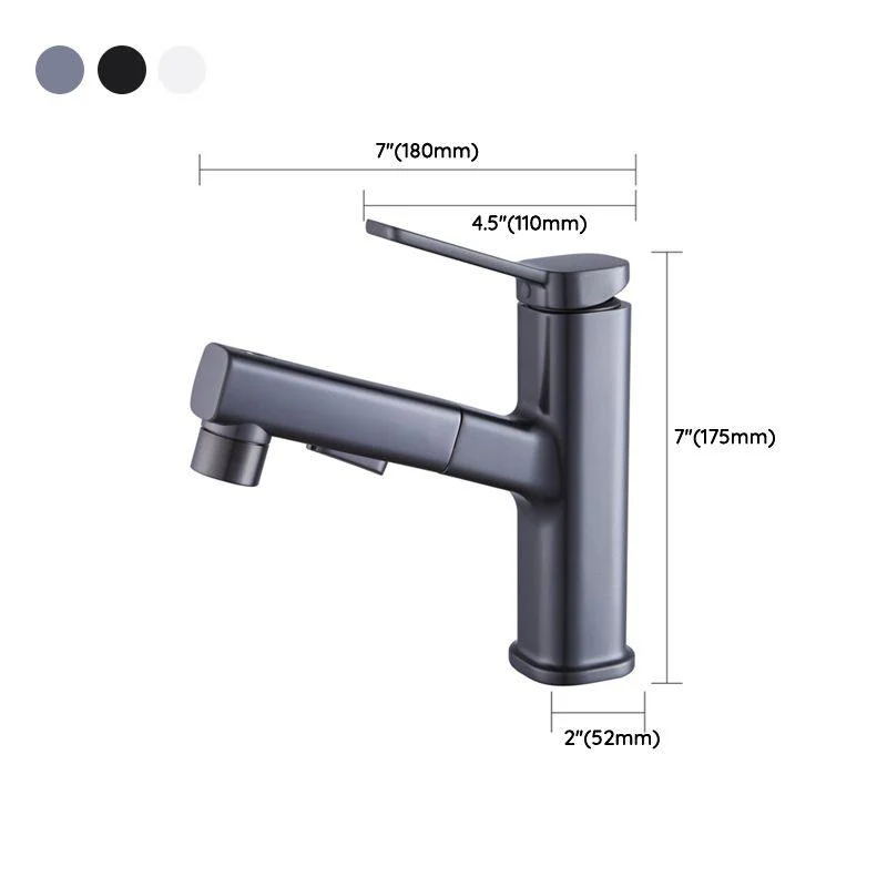 Vessel Sink Tap Contemporary Single Lever Handle Tap for Bathroom -Bathlova