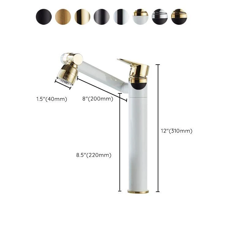 Vessel Sink Tap Glam Style Single Lever Handle Taps for Bathroom -Bathlova