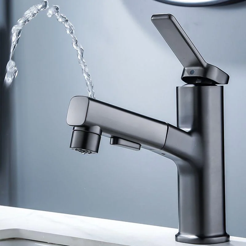 Vessel Sink Tap Modern Pull-out Bathroom Tap with One Lever Handle -Bathlova