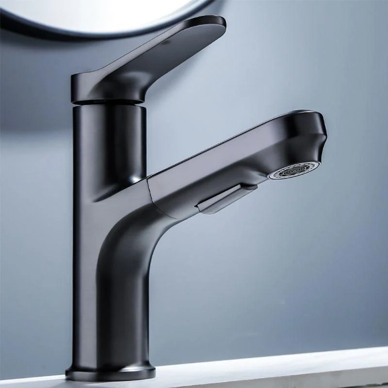 Vessel Sink Tap Modern Pull-out Bathroom Tap with One Lever Handle -Bathlova