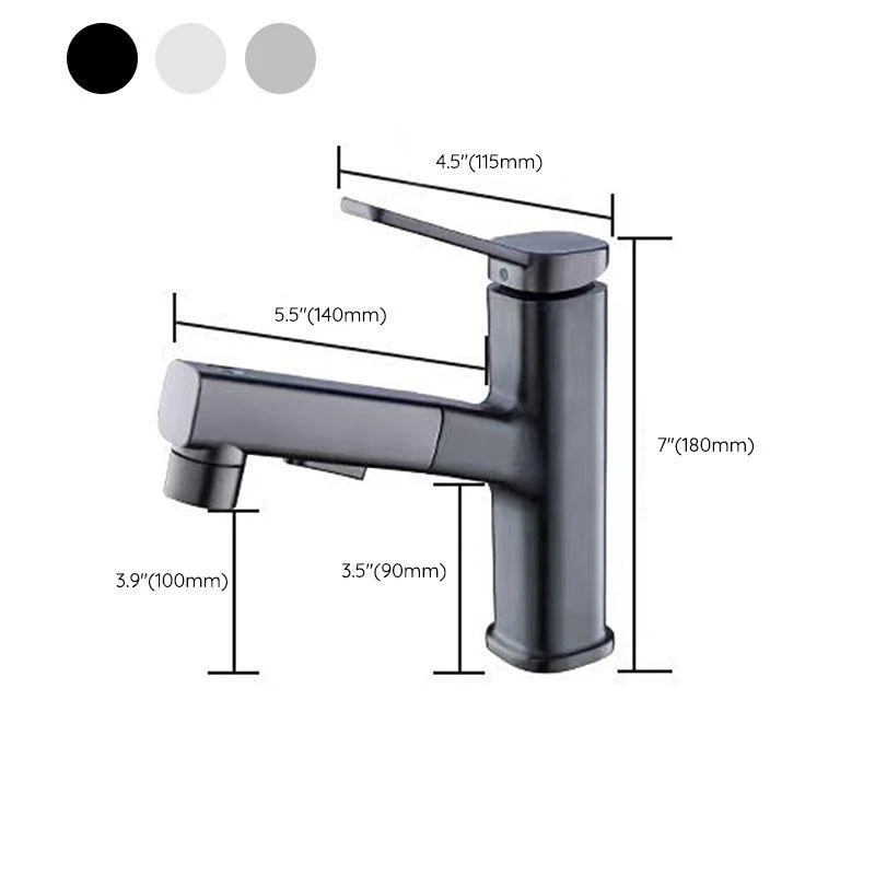 Vessel Sink Tap Modern Pull-out Bathroom Tap with One Lever Handle -Bathlova