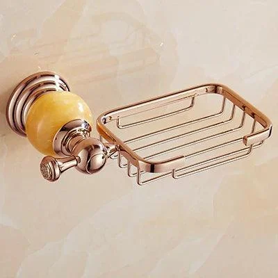 Vintage Brass Towel Shelf Soap Dish Metal Bathroom Accessory -Bathlova