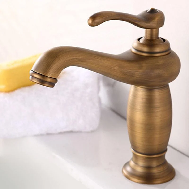 Vintage Classic Vessel Tap Lever Handle Low Arc Vessel Sink Bathroom Tap -Bathlova