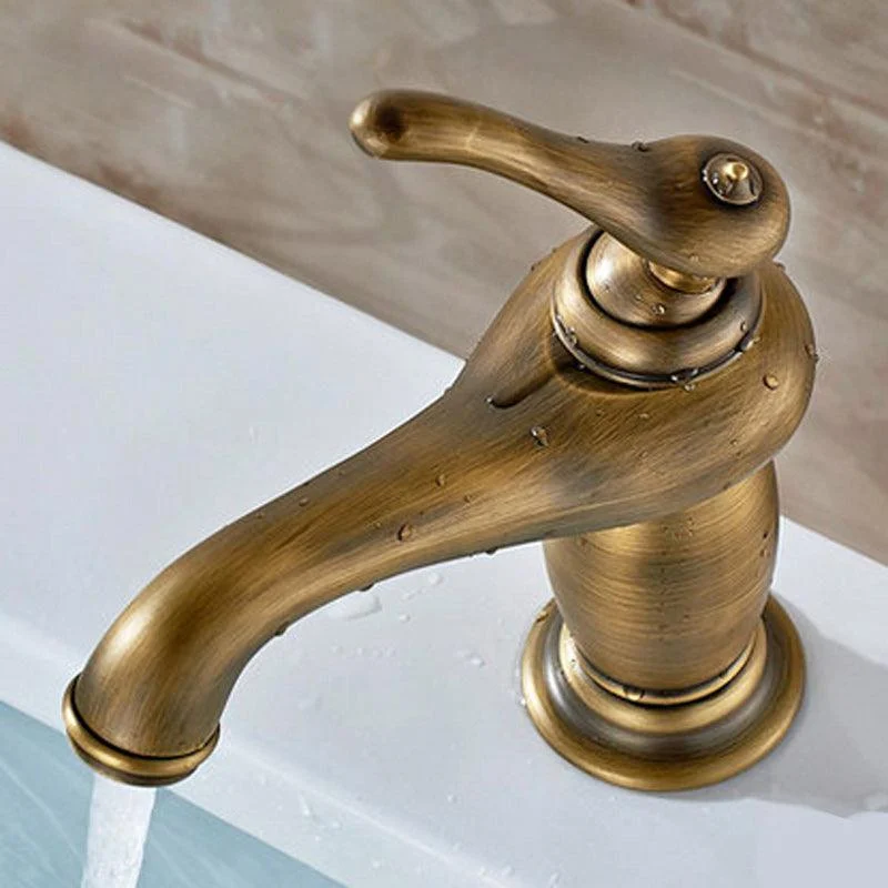 Vintage Classic Vessel Tap Lever Handle Low Arc Vessel Sink Bathroom Tap -Bathlova