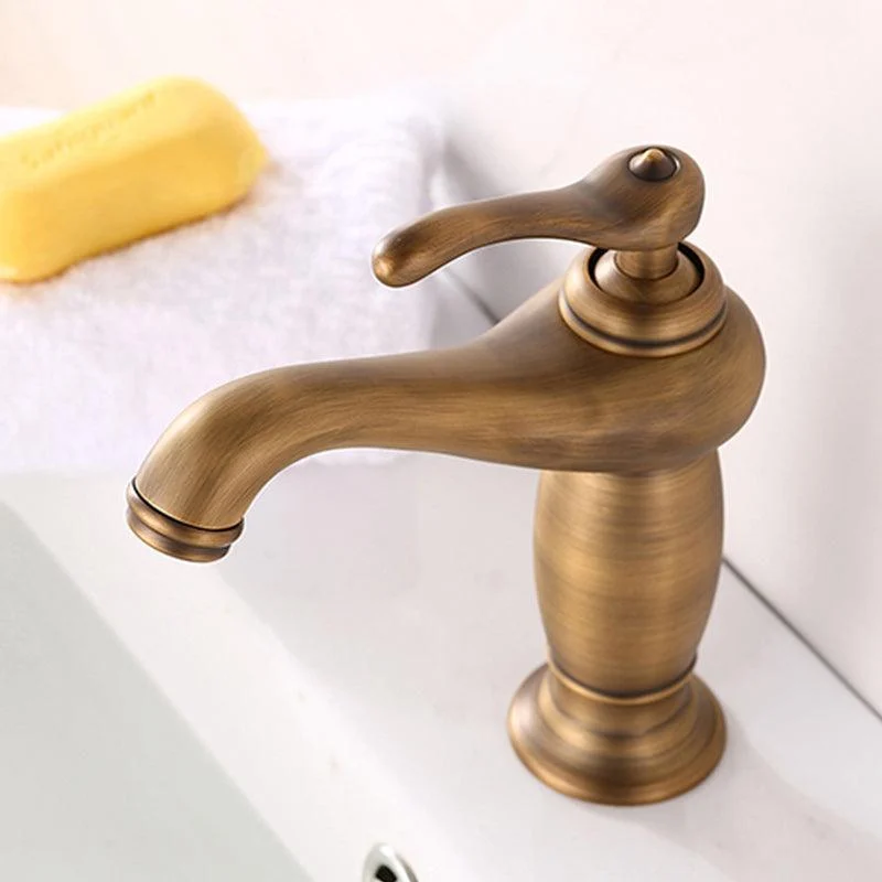 Vintage Classic Vessel Tap Lever Handle Low Arc Vessel Sink Bathroom Tap -Bathlova