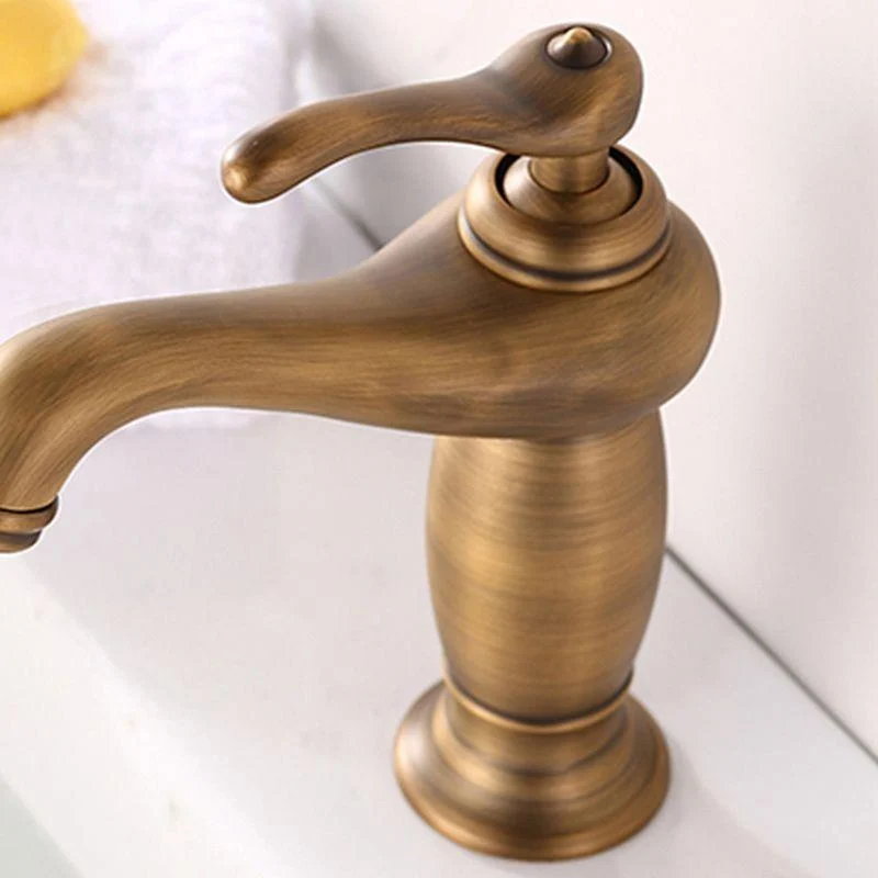 Vintage Classic Vessel Tap Lever Handle Low Arc Vessel Sink Bathroom Tap -Bathlova