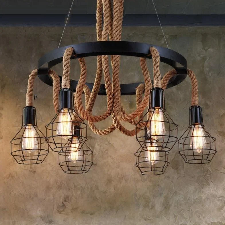 Vintage Rope Chandelier -Bathlova