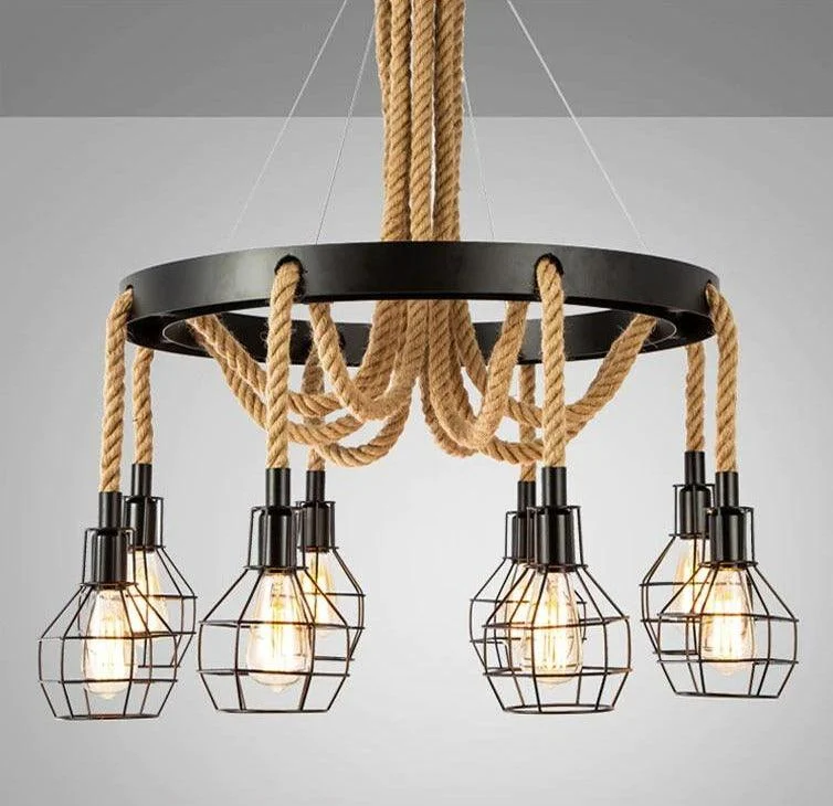 Vintage Rope Chandelier -Bathlova