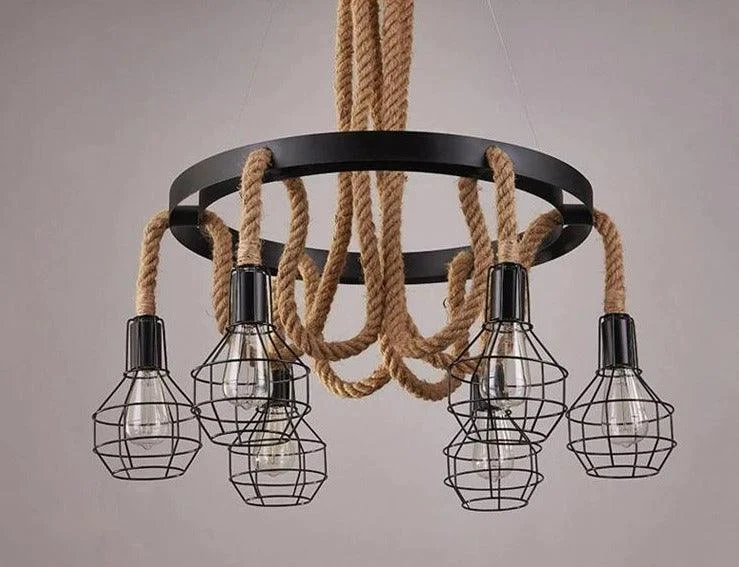 Vintage Rope Chandelier -Bathlova