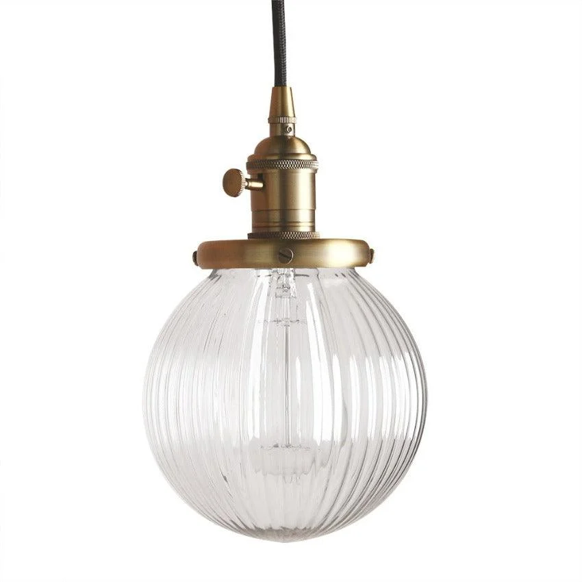 Vintage Textured Glass Globe Pendant Lights -Bathlova