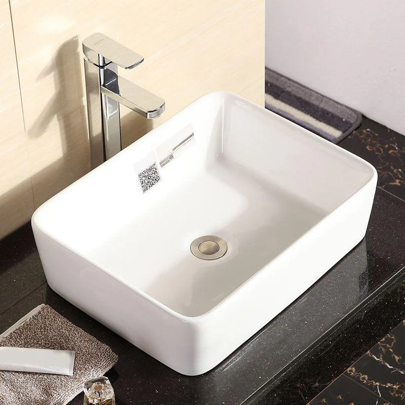 Vitreous China Vessel Lavatory Sink Contemporary Vessel Bathroom Sink -Bathlova