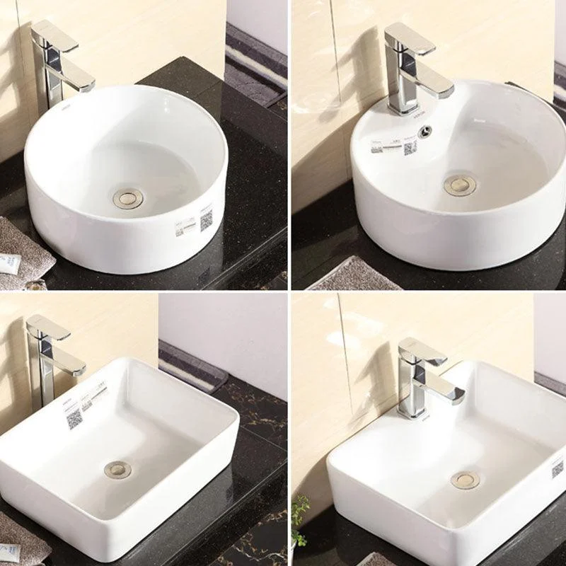 Vitreous China Vessel Lavatory Sink Contemporary Vessel Bathroom Sink -Bathlova