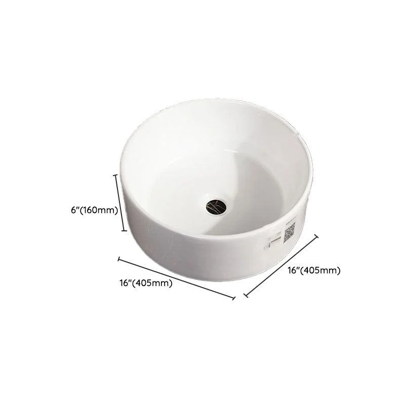 Vitreous China Vessel Lavatory Sink Contemporary Vessel Bathroom Sink -Bathlova