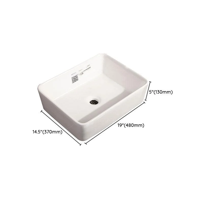 Vitreous China Vessel Lavatory Sink Contemporary Vessel Bathroom Sink -Bathlova