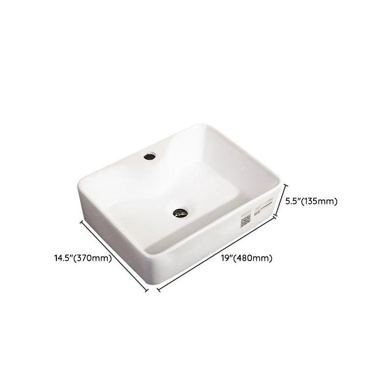 Vitreous China Vessel Lavatory Sink Contemporary Vessel Bathroom Sink -Bathlova