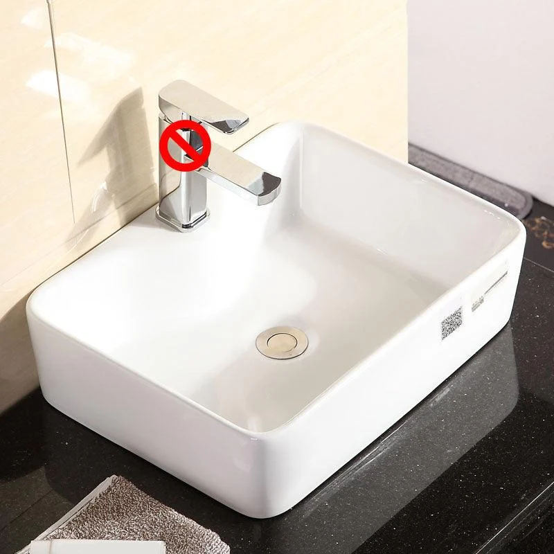 Vitreous China Vessel Lavatory Sink Contemporary Vessel Bathroom Sink -Bathlova