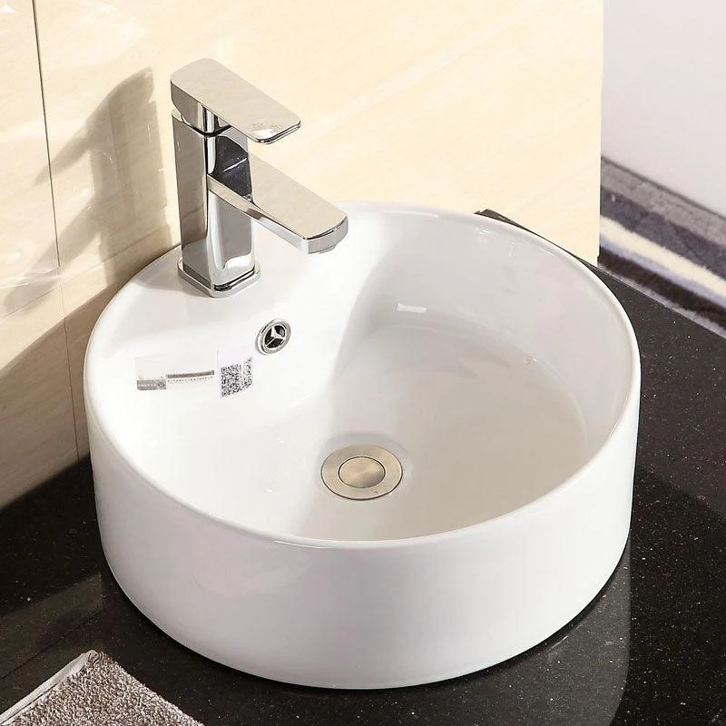 Vitreous China Vessel Lavatory Sink Contemporary Vessel Bathroom Sink -Bathlova