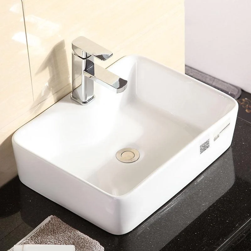 Vitreous China Vessel Lavatory Sink Contemporary Vessel Bathroom Sink -Bathlova