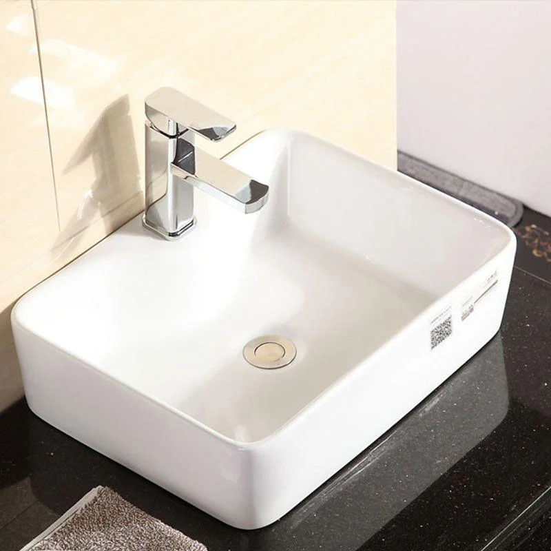 Vitreous China Vessel Lavatory Sink Contemporary Vessel Bathroom Sink -Bathlova