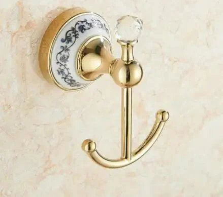 Wall Hook Clothes Hanger Holder Towel Hooks Clothes Hooks With Crystal -Bathlova