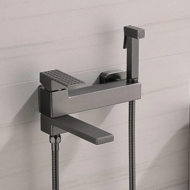 Wall Mount Bathroom Tub Mixer Tap with Hand Shower Bidet Set -Bathlova