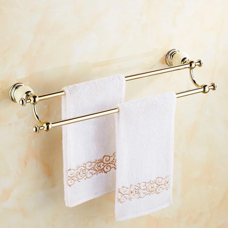 Wall Mount Double Bar Towel Holder -Bathlova