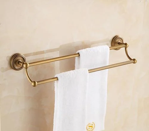 Wall Mount Double Towel Rack Bathroom Accessory -Bathlova