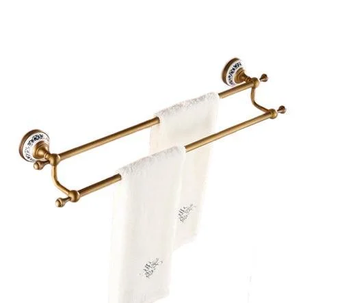 Wall Mount Double Towel Rack Bathroom Accessory -Bathlova