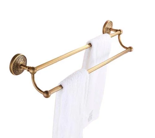 Wall Mount Double Towel Rack Bathroom Accessory -Bathlova