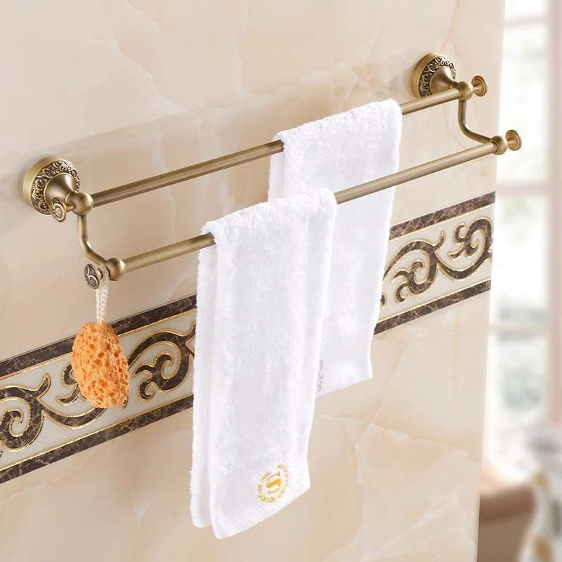 Wall Mount Double Towel Rack Bathroom Accessory -Bathlova