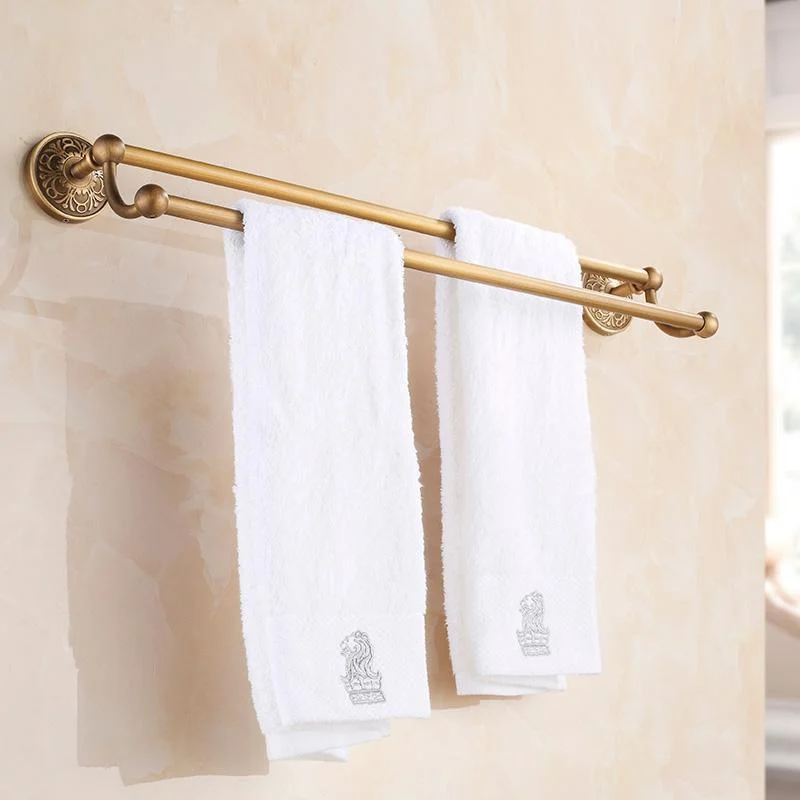 Wall Mount Double Towel Rack Bathroom Accessory -Bathlova