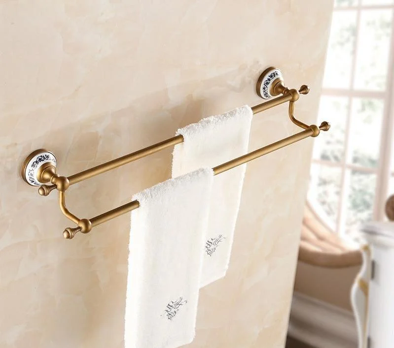 Wall Mount Double Towel Rack Bathroom Accessory -Bathlova