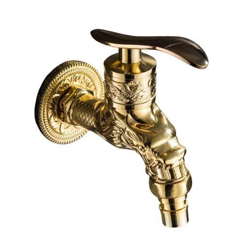 Wall Mount Golden Washing Machine Water Tap -Bathlova