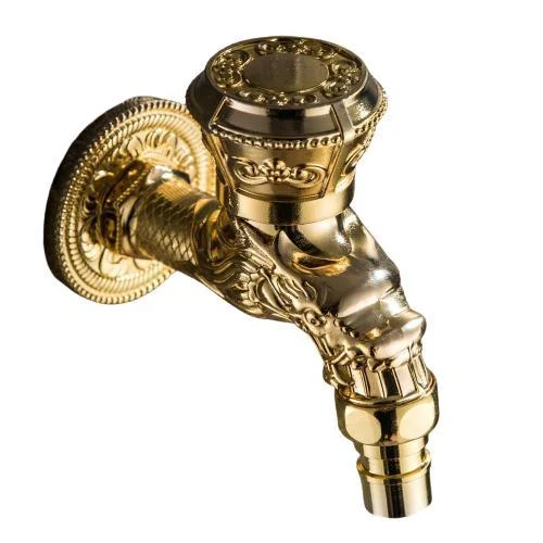 Wall Mount Golden Washing Machine Water Tap -Bathlova