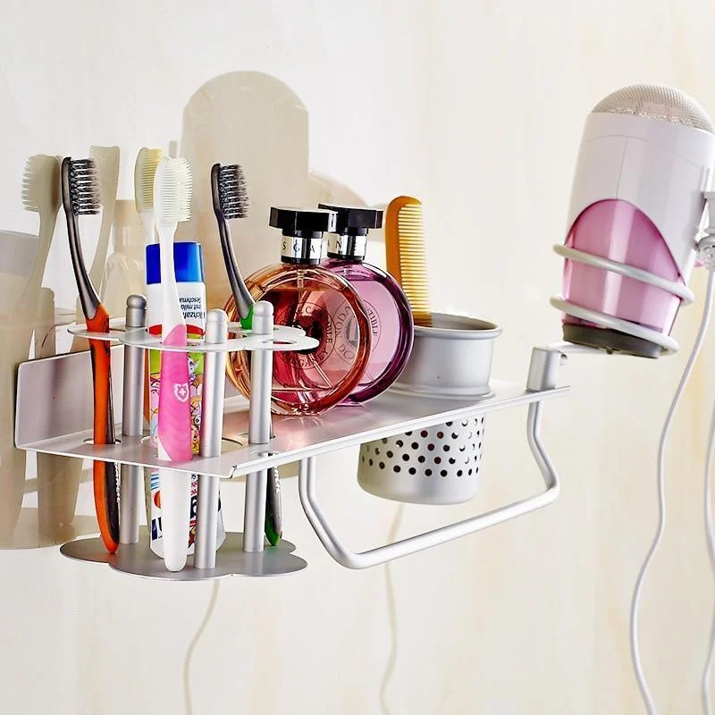 Wall Mount Hair Dryer Holder Bathroom Storage Rack -Bathlova