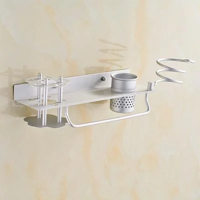 Wall Mount Hair Dryer Holder Bathroom Storage Rack -Bathlova