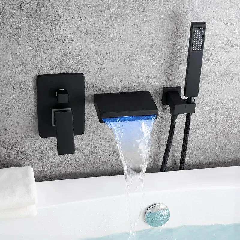 Wall-Mount LED Waterfall Bathtub Tap -Bathlova