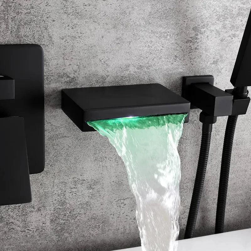 Wall-Mount LED Waterfall Bathtub Tap -Bathlova