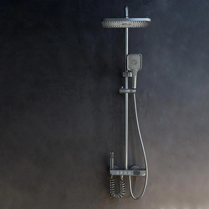 Wall Mount Shower Set Slide Bar Included Adjustable Spray Shower Combo -Bathlova