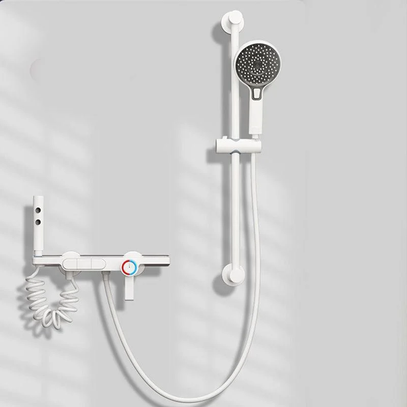 Wall Mount Shower Set Solid Color Adjustable Spray Pattern Shower Combo -Bathlova