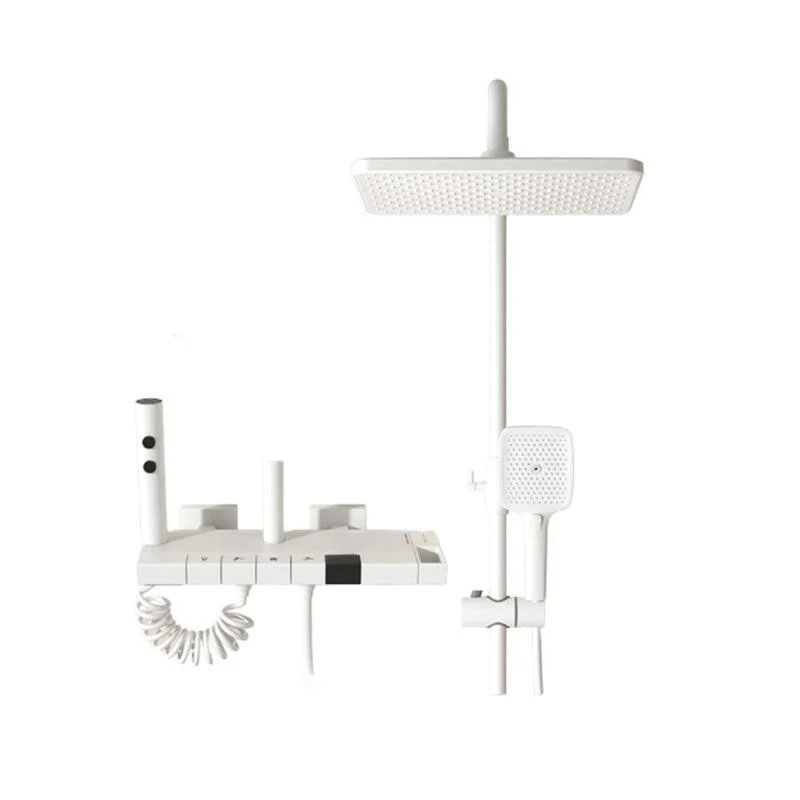 Wall Mount Shower Set Square Shower Arm Adjustable Spray Pattern Shower Set -Bathlova