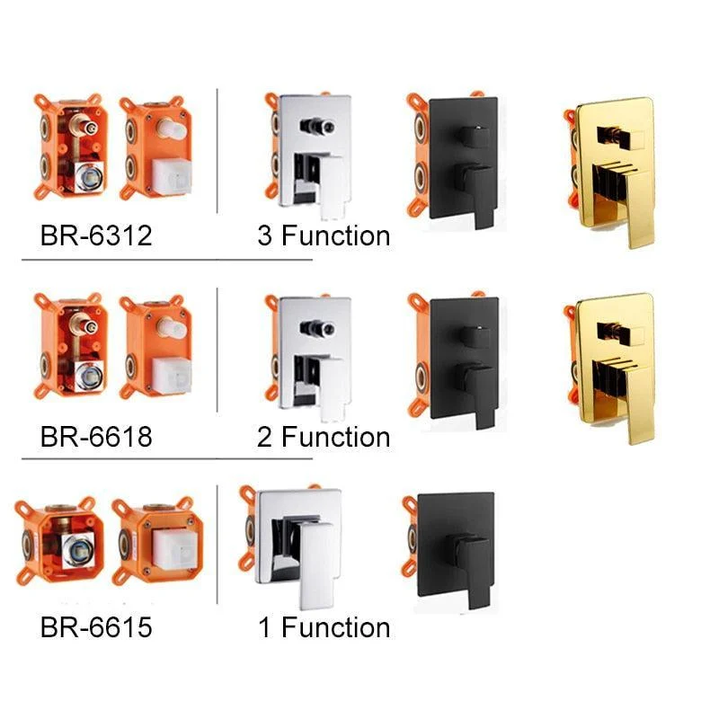 Wall Mount Shower Tap Mixing Valve Concealed Embedded Box Valve -Bathlova