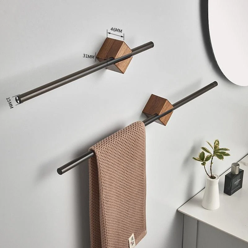 Wall Mount Towel Bar Bathroom Towel Rack Stainless Steel Towel Hanger -Bathlova