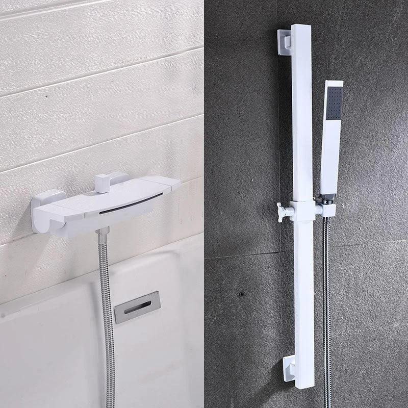 Wall Mount Tub Tap One Handle Waterfall Tub Spout Trim with Knob -Bathlova