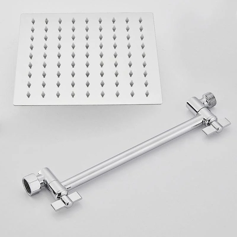 Wall Mounted Adjustable Shower Head Modern Square Metal Shower -Bathlova