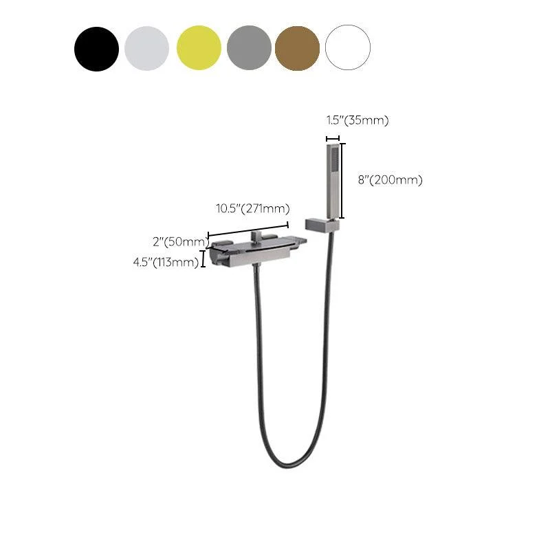 Wall Mounted Bath Tap Solid Color Waterfall Bathroom Tap -Bathlova